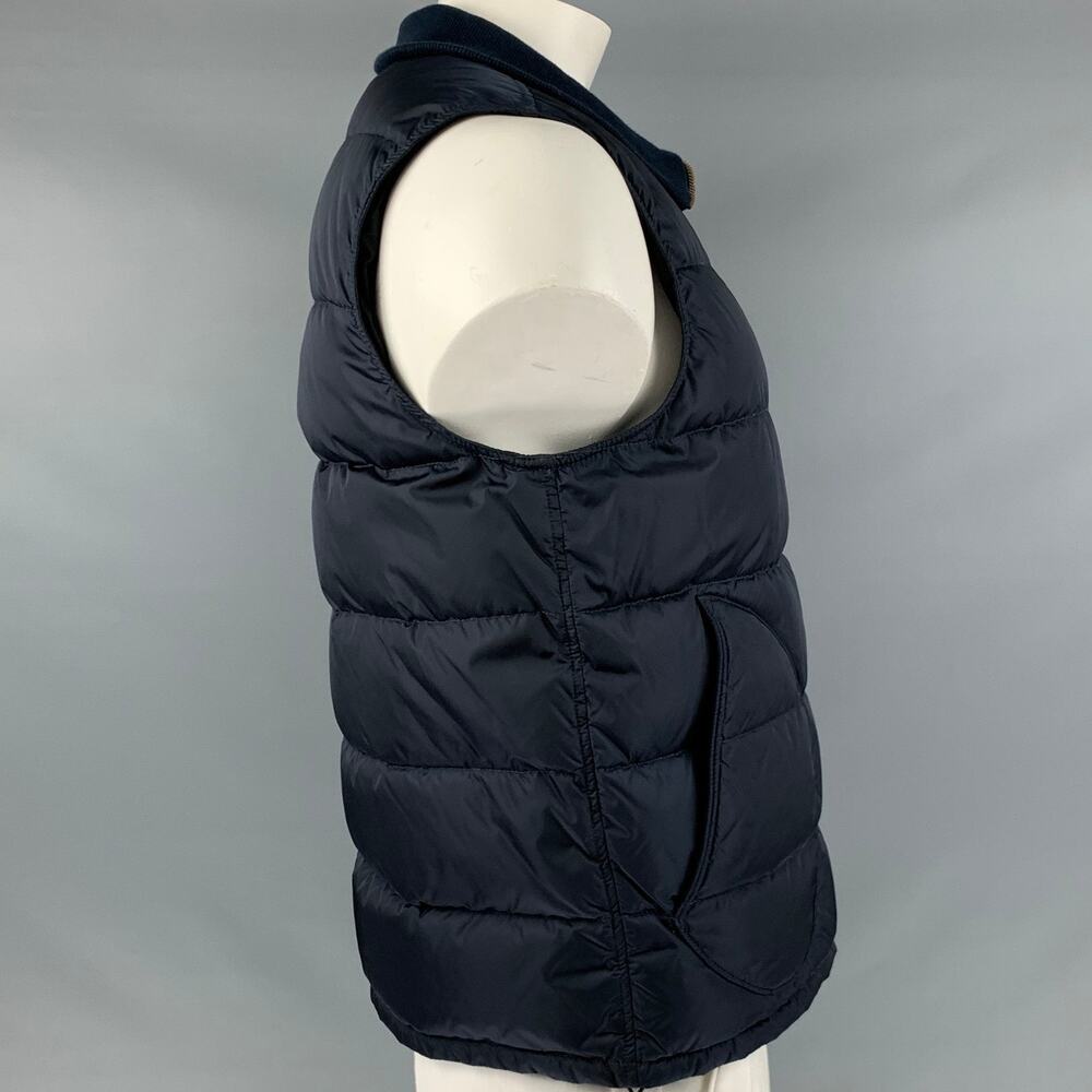 PAUL SMITH Size XL Navy Quilted Nylon Zip Up Vest - Picture 2 of 4